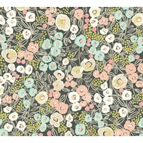 ohpopsi Flora Peach Garden Unpasted Non Woven Wallpaper, 19.7-in by 33-ft., 54.2 sq. ft.