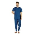 thumbnail image 1 of Inkmeso Solid Nightwear Set For Mens Tshirt And Pants Pajama Set Short Sleeve Pjs Loungewear Set, 1 of 8
