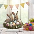 thumbnail image 5 of YWIYIUD 1PC Easter Decoration Spring Rabbit Ornament 2D Acrylic Desktop Ornament Cartoon Cute Easter Eggs Rabbit Designs Decoration Accessories for Living Room Holiday Party Supplie Home Decor 10inch, 5 of 8