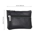 thumbnail image 4 of Miangastore Mini Leather Coin Bag Fashion Purse Mini Zipper Charge Bag Handbag (Black), 4 of 8