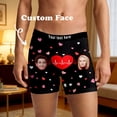 thumbnail image 2 of Men Valentines Boxer Briefs Funny Face Novelty Underwear Comfort Breathable Soft Underpants Black XXL, 2 of 7
