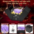 thumbnail image 5 of 2 Preserved Rose with Heart I Love You Necklace - Eternal Rose Birthday Gifts for Women Wife Girlfriend Her Mom Grandma on Festivals Gifts Christmas Valentines Mothers Day Anniversary(Light Violet), 5 of 7