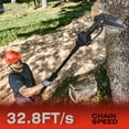 thumbnail image 4 of Moclever 2 in 1 Cordless Pole Saw & Electric Mini Chainsaw Length Adjustable Chain Saw with 2Pcs 3000mAh Batteries 4in/6in Chains for Tree Trimming, Black, 4 of 12