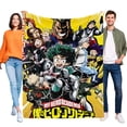 thumbnail image 1 of My Hero Academia anti-pilling, suave, ligera, esponjosa y acogedora de lujo para hogar y cocina – Perfecta para niños y adultos,150X130cm, 1 of 6