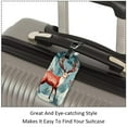 thumbnail image 3 of Square 2Pack PU Leather Jungle Elk Cruise Luggage Tag with Privacy Cover and Name ID Tag for Travel Handbags Backpacks Luggage Tags, 3 of 6