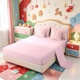 thumbnail image 3 of Manfei Xmas Boho Farm Animal Cow 7pcs Queen Bedding,Whimsical Pine Cone Bedding Comforter Set Queen,Pink Reversible, 3 of 7