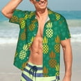 thumbnail image 4 of Salouo Pineapples1 for Hawaiian Shirt for Men,Summer Beach Casual Short Sleeve Button Down Shirts Men's Regular-Fit Short-Sleeve Print Shirt -XX-Large, 4 of 6