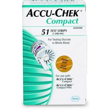 Accu-Chek Compact Blood Glucose Test Strips, 51 Ct