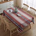 thumbnail image 2 of Red Christmas Deer and Snowflake Pattern Rectangle Tablecloth 60"x84",Waterproof Polyester Rectangle Table Cloth, Wipeable Spillproof Polyester Tablecloth for Dining, Camping, Indoor and Outdoor, 2 of 5