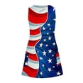 thumbnail image 5 of ZHUGeLI 4th of July Outfits for Women, Women's Casual With Pockets Summer Floral Print Dress V-Neck Mini Dresses, American Flag Patriotic Outfits Up to 50% off, 5 of 7