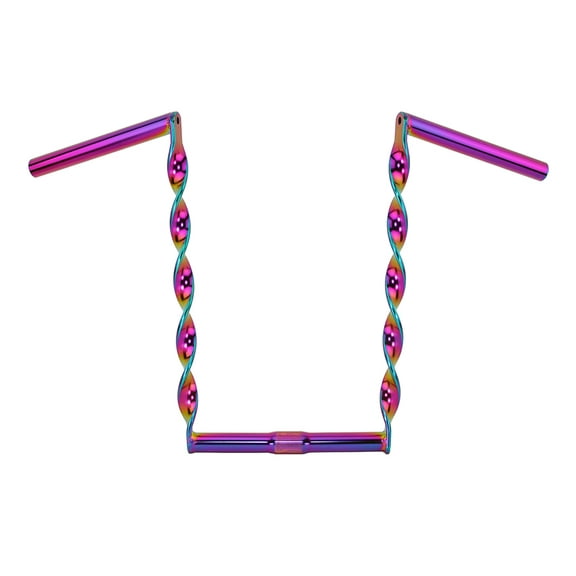 Bike Flat Twisted Handlebar 15 25.4mm Oil Slick.