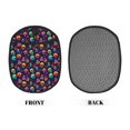 thumbnail image 2 of Pofeuu mushroom color Skull Print Silicone Pot Mat Mitten With Hanging Loop Heat Resistant Oven Mitts Non-Slip Bbq Baking Smoking Potholders, 2 of 7