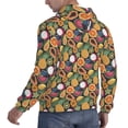 thumbnail image 3 of KLL Tropical Fruits Print Mens Hoodie Long Sleeve Casual Pullover Hooded Sweatshirt Fashion Drawstring Hoodies with Pocket-4X-Large, 3 of 6
