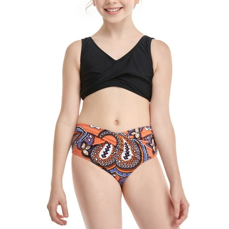 

Raeneomay Sexy swimsuit for Women Discount Clearance Mother and Daughter Two Pieces Bikini Family Matching Swimsuit Girls Swimwear