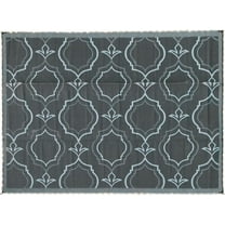 Reversible LED Illuminated RV Patio Mat - Magnolia Design | 9’ x 12’ - Perfect for Camping and Outdoor Use