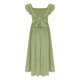 thumbnail image 5 of Odeerbi 4-15 Años de Las Niñas de Verano de Algodón de Lino Maxi Vestido Con Cuello Cuadrado de La Espalda de Arco Ruffle Tierrado Vestido de Línea A Para Las Vacaciones de La Playa de La Fiesta, 5 of 8