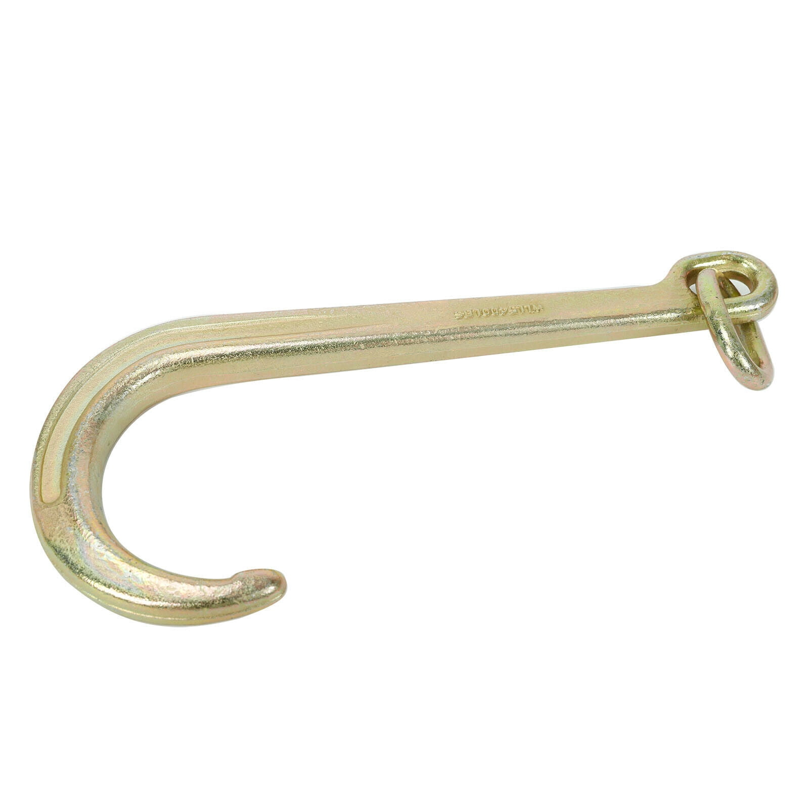 15" J Hook w/ Chain Link G70 Steel Tow Axle Strap Wrecker Roll Back Clevis 2PCS