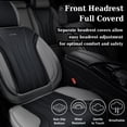 thumbnail image 2 of Coverado Full Set Car Seat Covers, Waterproof Faux Leather Front and Rear Seat Protector, Breathable Seat Cushions Universal Fit for Most Cars, Black&Gray, 2 of 9