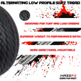 thumbnail image 3 of MASSFX 18x8.50-8 front or rear Turf Tire for outdoor power equipment and lawn mowers, 4-Ply with rectangular tread for excellent traction and easy cleaning, Non-highway use only, 18/8.5-8,18x8.50x8, 3 of 8