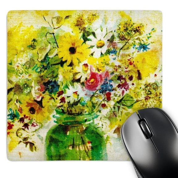 3dRose, Vintage Flowers in a Vase Digital Art by Angelandspot, MousePad