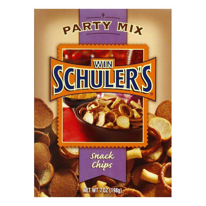 Win Schuler Party Mix Schips, 7 OZ (Pack of 12)