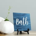 thumbnail image 2 of Signs ByLITA Bath, Wood, Square Bathroom Table Sign (5" x 5"), 2 of 4