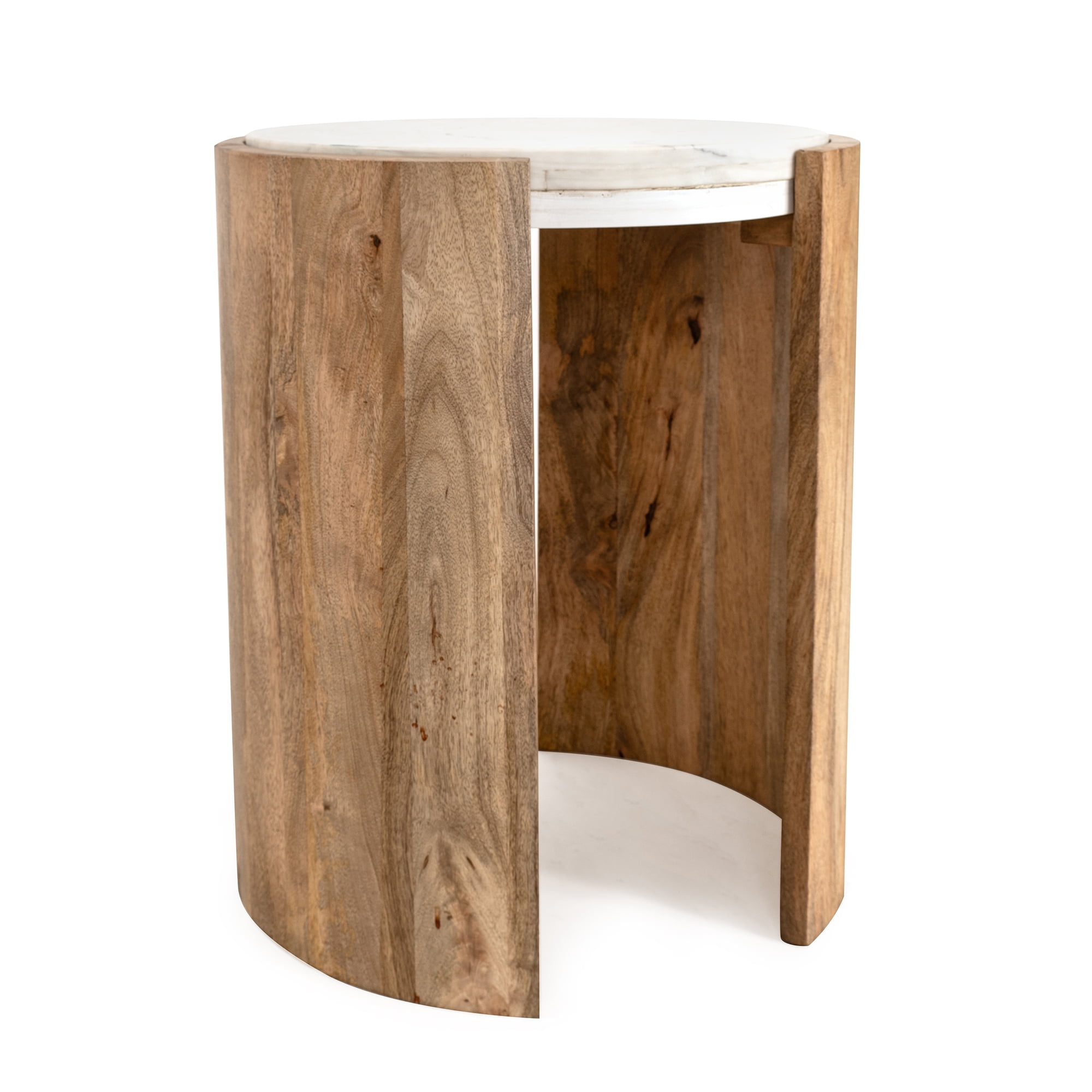 Oakridge Vintage Harlequin Patterned Marble Top Side Table