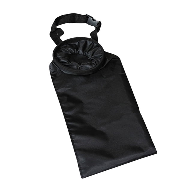 Car Garbage Can Front Seat Car Trash Bag Car Trash Can Washable Reusable Seat Back Hanging Car Trash Bag Car Garbage Bag for Car Outdoor Travelling 1Pc. Black oxford cloth trash bag with a compact 38x18cm (15x7.1in) size, featuring an elastic top closure and adjustable strap for hanging on the back of car seats. Designed for durability, easy cleaning, and versatile use as a trash or storage bag for toys, clothes, or other items.