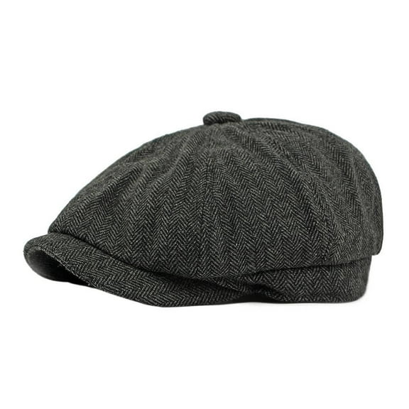 Men's Wool Beret Hat British Retro Octagonal Hat Women's Spring Autumn New Classic Newsboy Cap Trendy