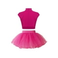 thumbnail image 2 of inlzdz Shiny Ballet Leotards for Girls Gymnastics Outfit Ballerina Tutu Dancer Outfits Skirts Set Hot Pink 14, 2 of 7