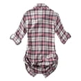 thumbnail image 4 of Matchstick Women Long Sleeve Flannel Plaid Checked Shirt (XS-XXL), 4 of 6