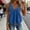 Blue, variant on Fashion Sleeveless Tops for Women Stylish Deep V-Neck Tank Tops Casual Loose Wide Hem Solid Tops Backless Tie Design Summer Vacation Tops