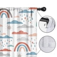thumbnail image 4 of Blackout Kids Curtains,White Boho Bohemia Rainbow Clouds Sun Pattern Childrens Insulated Curtains Set Of 2,Bedroom Essentials,Toddler Room Decor 42x63in(106x160cm), 4 of 5