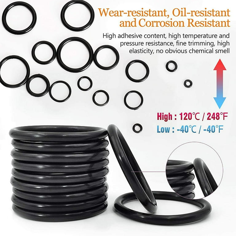 24 Sizes Rubber O-ring Assortment Kit: Professional-grade Sealing