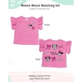 thumbnail image 2 of Disney Minnie Mouse Outfit for Girls, 2 Piece Ruffle T-Shirt and Shorts Set, Toddler & Little Kids Clothes (Pink, 4T), 2 of 5