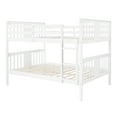thumbnail image 6 of Harper & Bright Designs Wooden Full Over Full Bunk Bed with Safety Guardrail and Sturdy Ladder for Bedrooms Guest Rooms Dorms, White, 6 of 11
