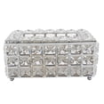 thumbnail image 2 of Crystal Facial Tissue Box Cover Holder for Living Room Bathroom Silver 8"L x 4.7"W x 3.7"H, 2 of 8