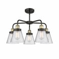 thumbnail image 2 of Innovations Lighting  Cone - 5 Light 24" Stem Hung Chandelier Black Antique Brass/Seedy, 2 of 2