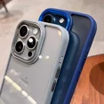 thumbnail image 4 of Luxury Metal Lens Bumper Clear Case For iPhone 15 14 13 12 11 Pro Max Mini X XS Max XR 7 8 Plus Silicone Acrylic Hard Back Cover, 4 of 7