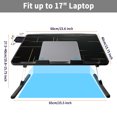 thumbnail image 5 of Romanda Height & Angle Adjustable Bed Desk with Light, 23.6"L X-Large Bed Desk for Laptop and Writing, Laptop Lap Desk with Storage Drawer and Bookstand, Bed Table Tray for Eating and Laptop, Black, 5 of 7