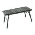 thumbnail image 1 of S SERENABLE Table Pliante Extérieure Hauteur Réglable Table de Camping pour BBQ Jardin Voyage Noir 96x46x63cm, 1 of 9