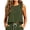 Army Green, variant on Women's Casual Sleeveless Crop Top Round Neck Loose Fit Blouse Lightweight Cotton Linen Tank for Summer and Loungewear (Brown,S)