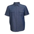 thumbnail image 1 of Camisa George Talla M de Mezclilla Manga Corta Azul Oscuro, 1 of 4