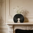 thumbnail image 6 of Plastic Vase Ornament, Wuztai Lightweight Durable Plastic Vase, 9.64x7.28x1.57 Inch Tabletop Vase for Dry Flowers Pampas Coffee Table Desk Shelf Decor, Black, 6 of 6