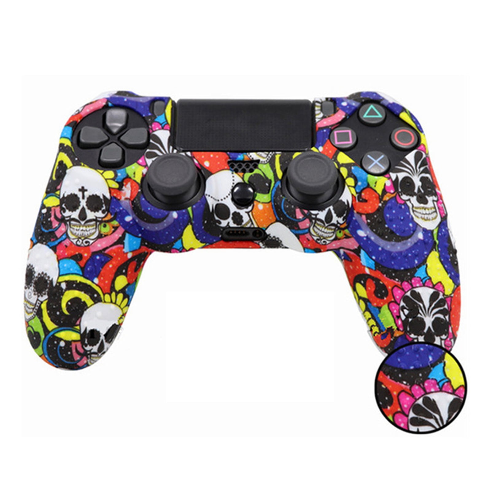 Sweat-Proof Anti-Slip Case Cover Protective Accessories Set Graffiti with 10 Thumb Grips 2 Pack Dust-Proof Skin for PS5 DualSense Controller Jusy PS5 Controller Soft Silicone Skin 