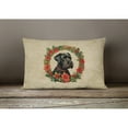 thumbnail image 4 of Giant Schnauzer Christmas Flowers Throw Pillow 12 in x 16 in, 4 of 4