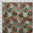 thumbnail image 4 of oneOone Cotton Silk Sea Green Fabric Tropical Leaf Quilting Supplies Print Sewing Fabric By The Yard 42 Inch Wide, 4 of 5