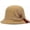 Khaki, variant on Women Wool Felt Church Cloche Cap Bucket Hat Bowler Hats with Leaves Band