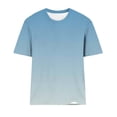 thumbnail image 5 of Women's T Shirts Graphic 4XL Gradient Color Crew Neck Casual Loose T-Shirt, 5 of 5