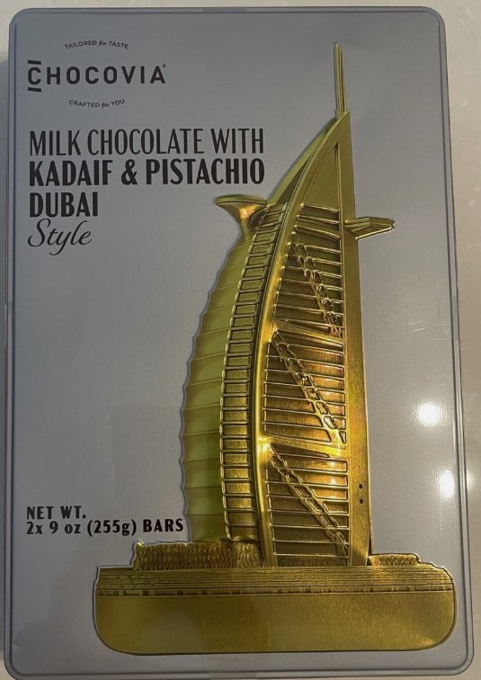 CHOCOVIA MILK CHOCOLATE WITH KADAIF & PISTACHIO DUBAI STYLE